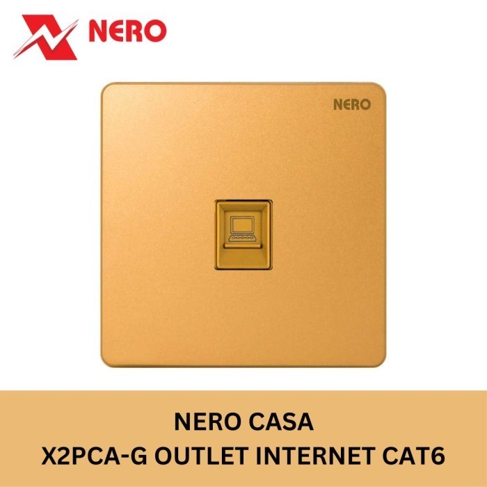 NERO CASA X2 GOLD OUTLET DATA INTERNET CAT6 X2PCA-G