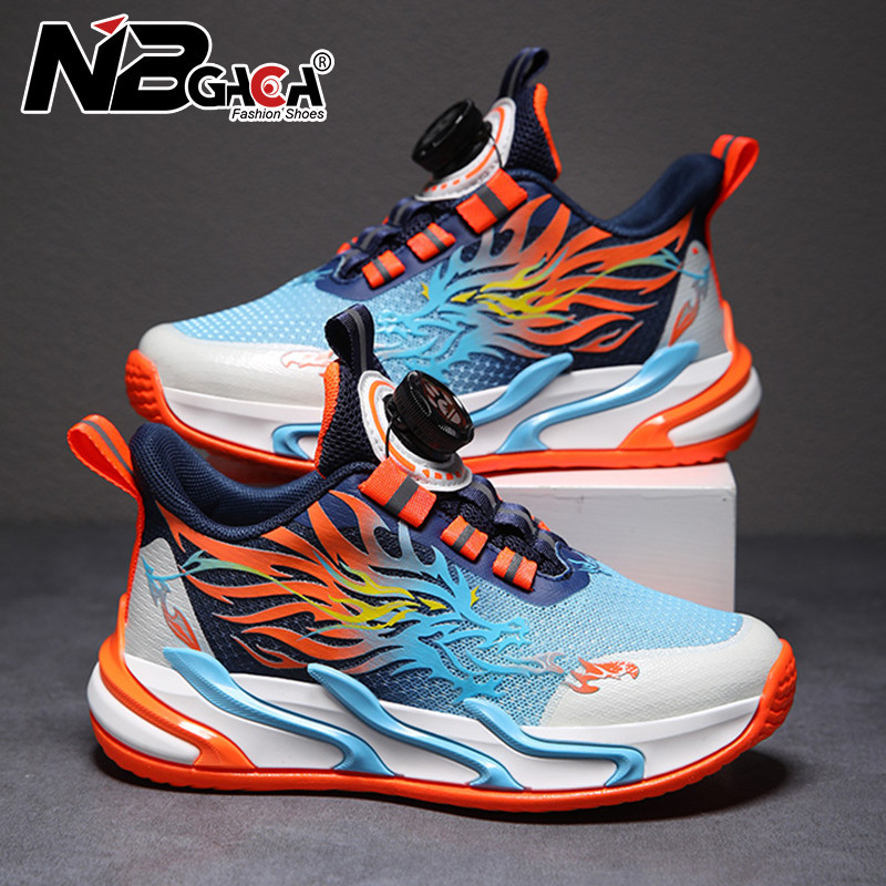 รองเท้าผ้าใบ รองเท้าวิ่งลําลอง ผ้าตาข่าย ลายมังกร สไตล์เกาหลี สําหรับเด็กผู้ชาย และเด็กผู้หญิง