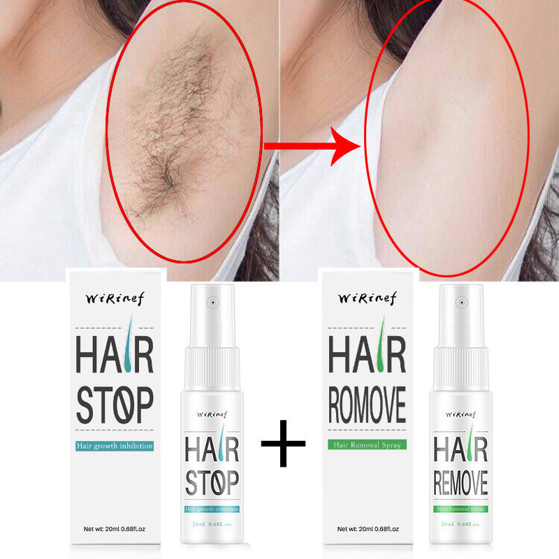 Spot# Hair Stop Hair Eyelash Growth Liquid Spray Hair Exhibition Hair Remove12cc