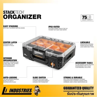 TOUGHBUILT STACKTECH กล่องเครื่องมือช่างขนาด M แบบฝาใส TB-B1-0-30