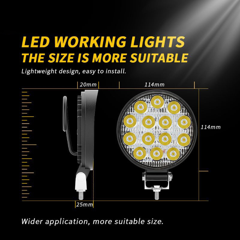 🚚กทมพร้อมส่ง🚚 ไฟสปอร์ตไลท์ 4นิ้ว 12V 24V สปอร์ทไลต์ สำหรับรถยนต์ รถมอเตอร์ไซต์ รถบรรทุก 2ชิ้น LED ออฟโรดทำงานไฟสปอต - รูปที่ 4