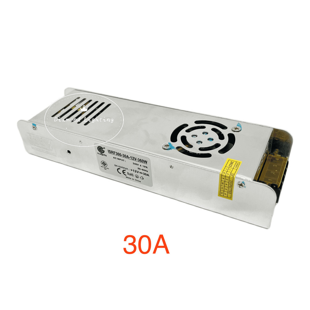สวิทช์ชิ่ง หม้อแปลงไฟฟ้า เอนกประสงค์ Switching Power Supply 12V 360W 30A ยี่ห้อ IWACHI รุ่น Slim