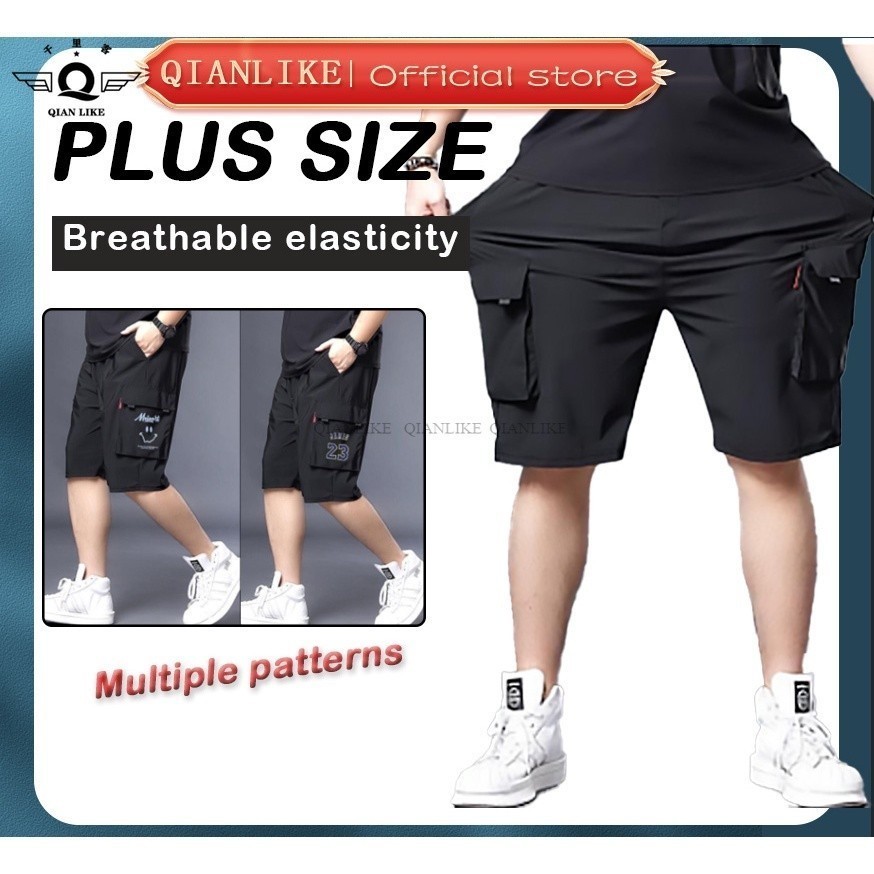 พร้อมส่ง【2-8XL】กางเกงขาสั้นลําลอง ทรงหลวม ขนาดใหญ่ สําหรับผู้ชาย