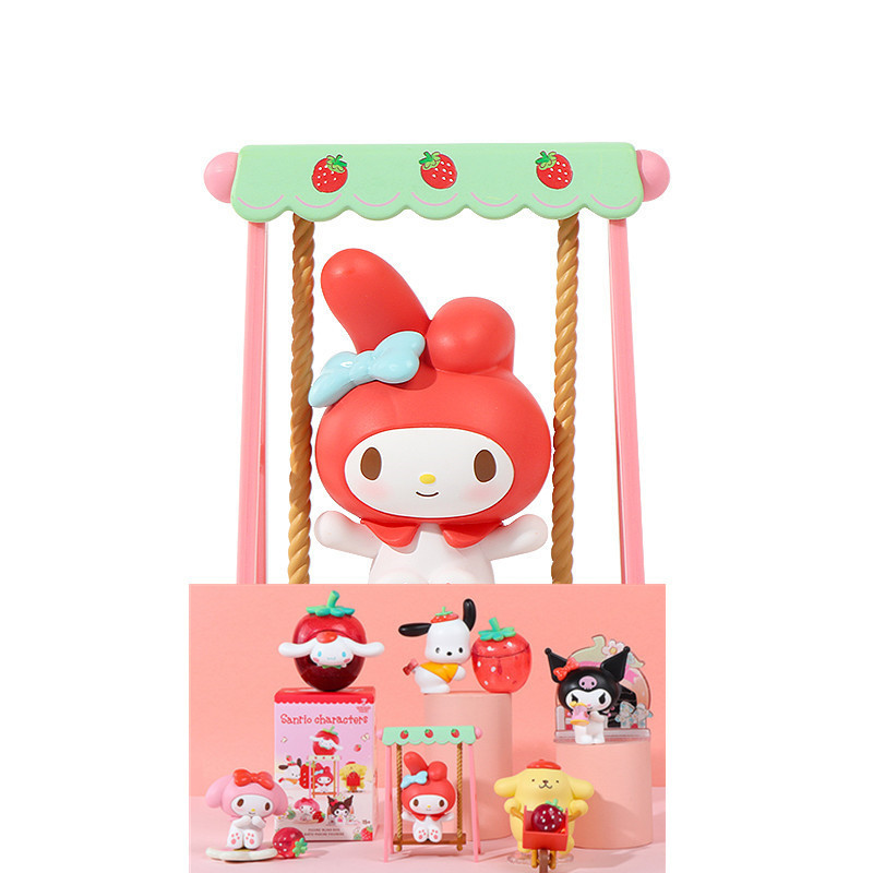 ★ Hgtoys ★ [เลือกได้] [ของแท้] Miniso Sanrio Strawberry Estate Series กล่องสุ่ม ตุ๊กตา ของขวัญอินเทรนด์