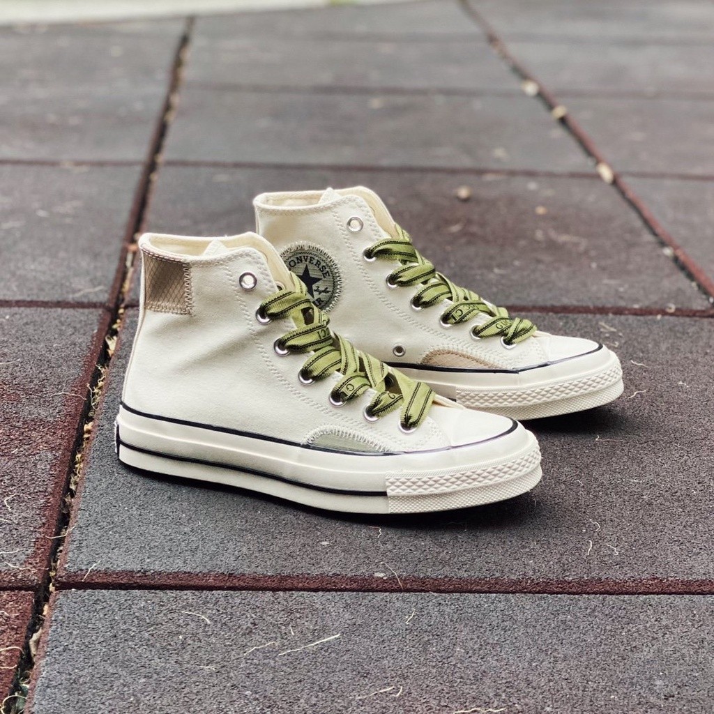 Converse Chuck 70s patch หญ้าสีเขียวรองเท้าผ้าใบลำลองรองเท้าสำหรับผู้ชายและผู้หญิงของแท้ 100%  แฟชั