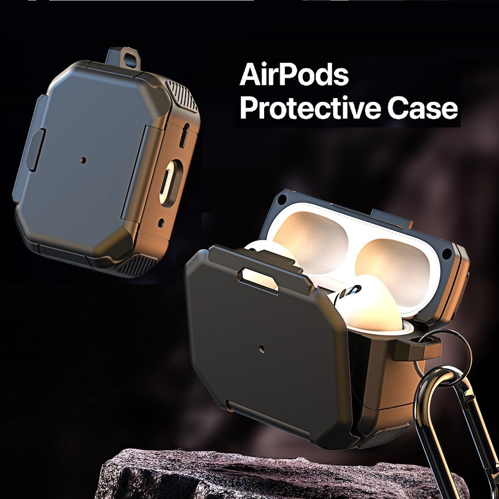 Dux DUCIS เคสหูฟัง ผิวด้าน ไมโคร พร้อมตะขออลูมิเนียม สําหรับ Airpods Pro 2 Pro Airpods 3 2 1