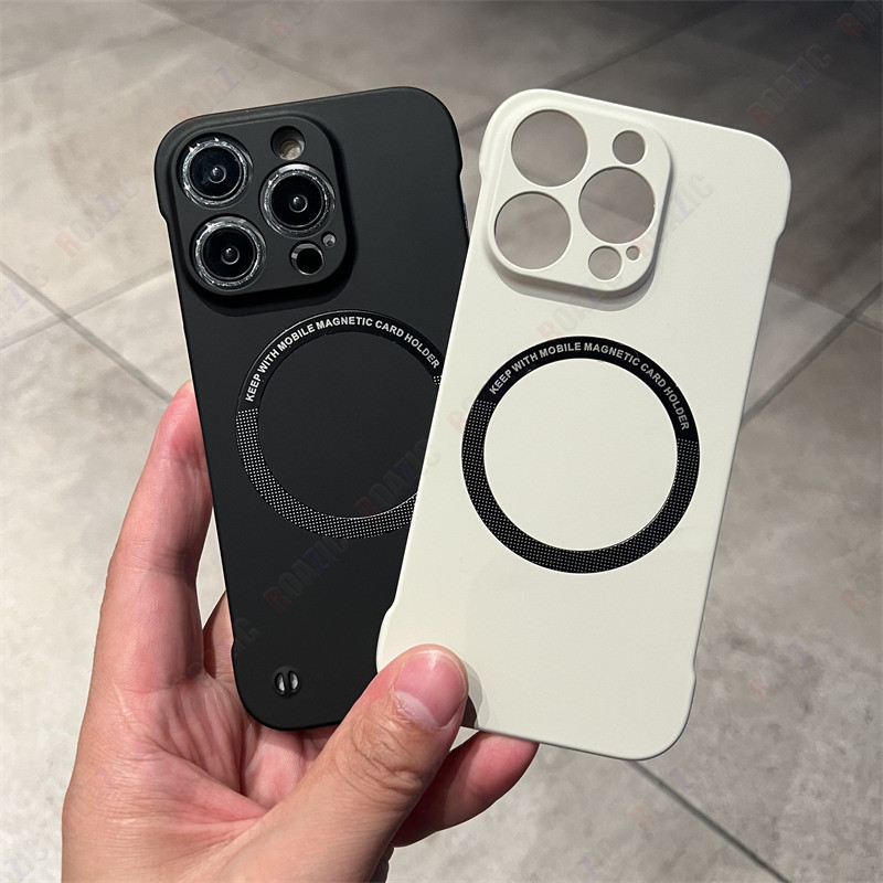 เคสโทรศัพท์มือถือ PC แข็ง แบบบางพิเศษ ไร้กรอบ ชาร์จไร้สาย บางพิเศษ สีดํา หลากสี สําหรับ VIVO V29 V27 V27e V25 V23 V23e Y78 Y36 Y27 iQOO Z7 Z7x X90 X80 X70 Pro - รูปที่ 3