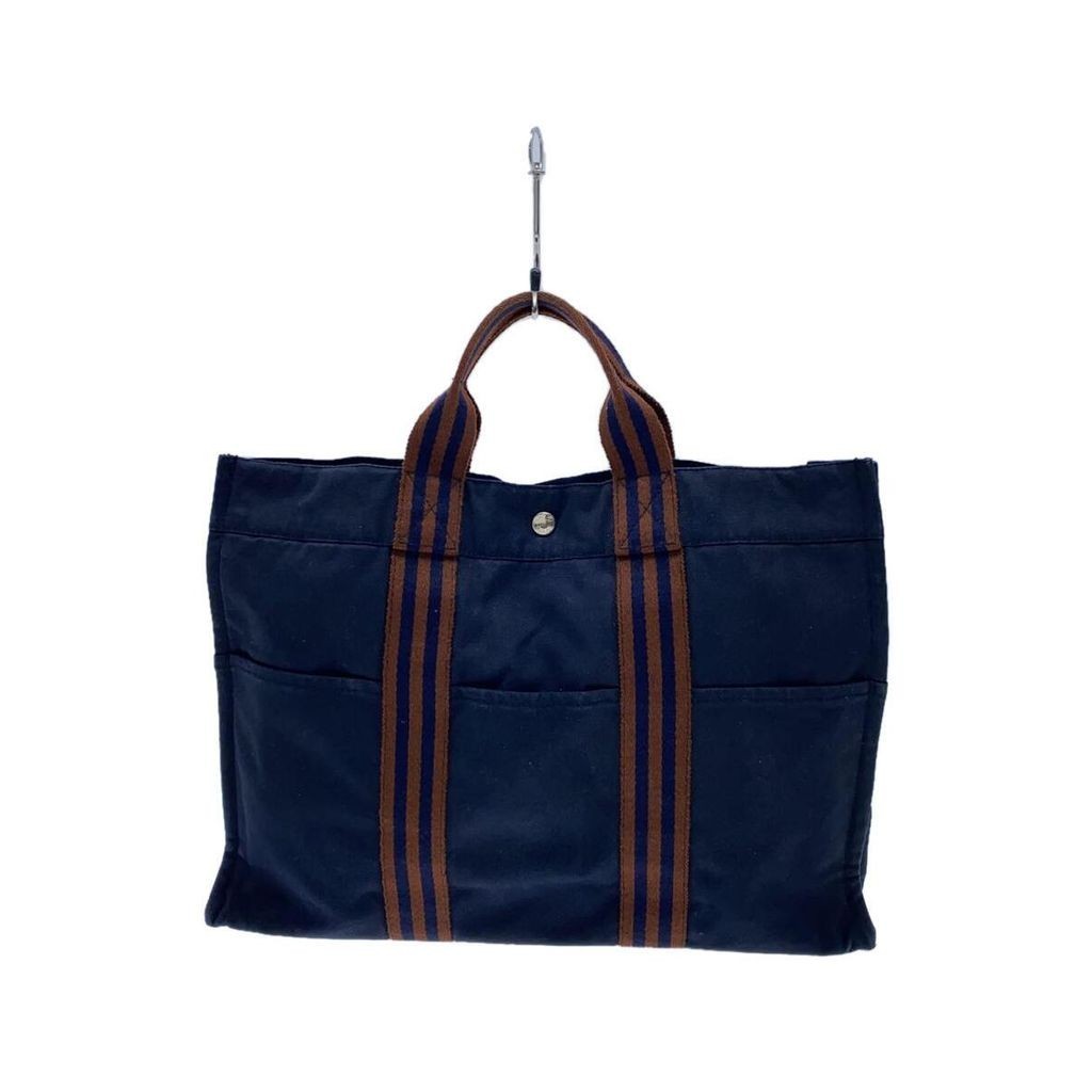 HERMES Tote Bag Canvas Navy Direct from Japan Secondhand