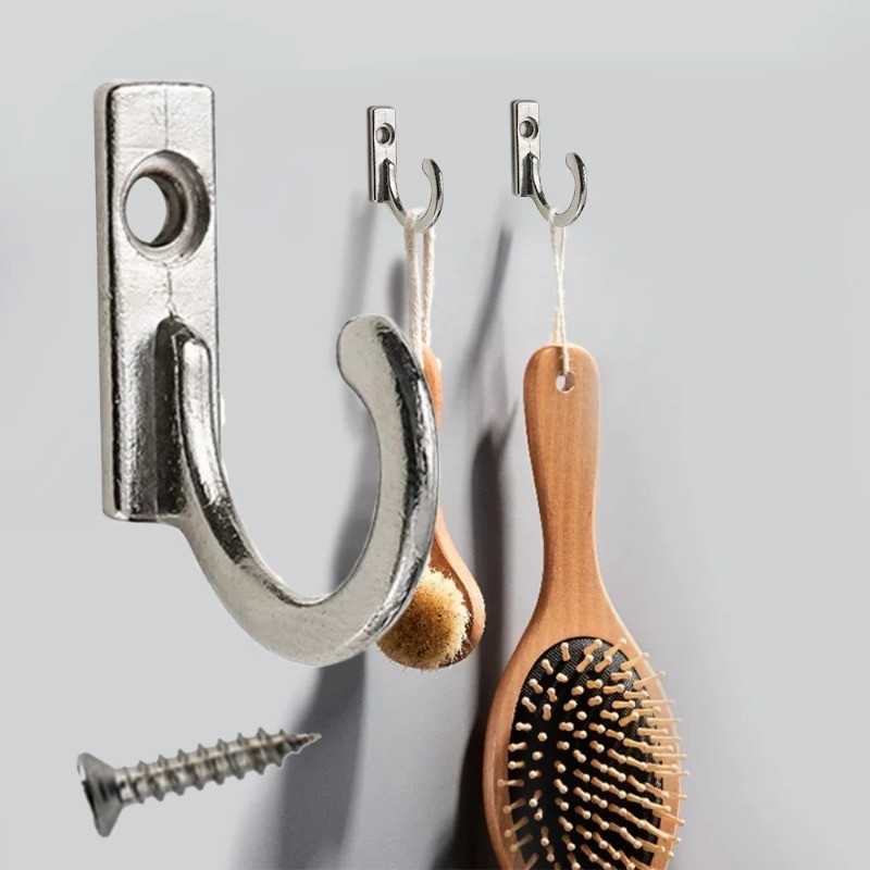 10 ชิ้น ขนาดเล็ก โบราณ ตะขอแขวนผนัง โค้ง หัวเข็มขัด แตร ล็อค ตะขอ สําหรับกล่องเครื่องประดับไม้ ฮาร์ดแวร์ บ้าน เสื้อโค้ท หมวก เสื้อผ้า - รูปที่ 2