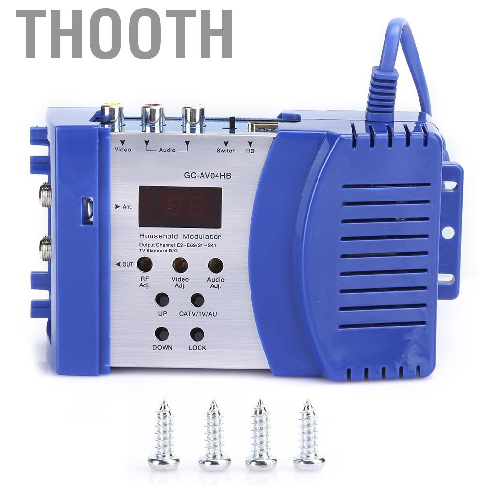 Thooth HDMi AV to RF Converter พร้อม Catv โทรทัศน์เสียง Subcarrier Modulator EU Plug 100&amp; 8209;240V