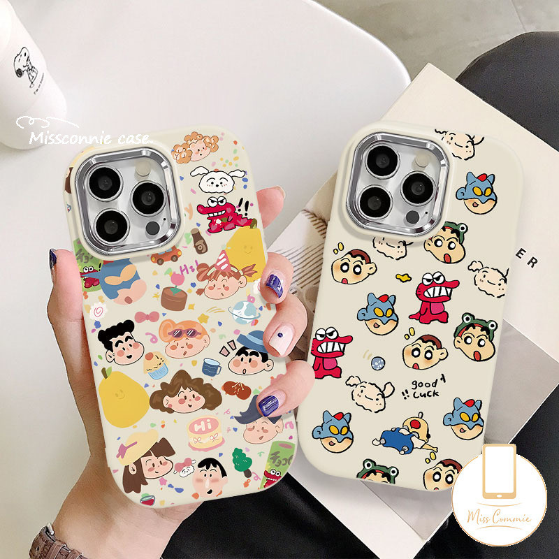 สําหรับ Oppo A38 A60 A7 A77 A57 A58 A15 A53 A17K A18 A78 A17 A55 A12 A98 A16 A3s A11 A52 A54 A9 A35 A15s A74 A76 A5s A5 Reno 4F 5F น ่ ารักจระเข ้ การ ์ ตูนอะนิเมะ Crayon Shin-chan เคส