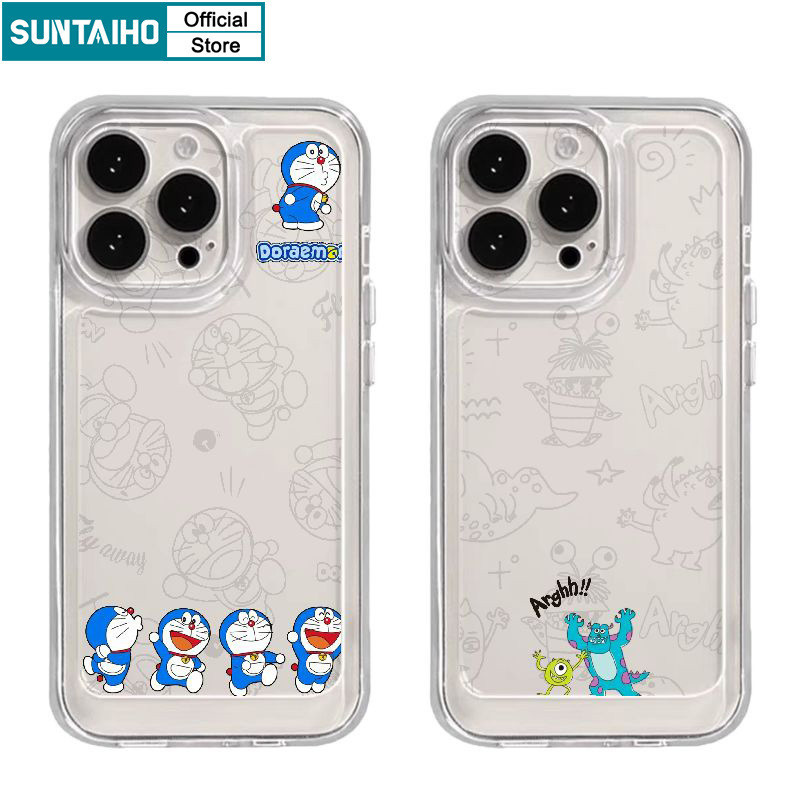 Suntaiho เคสไอโฟน เคสโทรศัพท์มือถือแบบนิ่ม TPU ใส กันกระแทก ลายการ์ตูนตัวละครตลกน่ารัก สําหรับ Iphone 15 14 12 13 11 Pro Max IP 7 8 Plus Iphon X Xs XR Xs Max