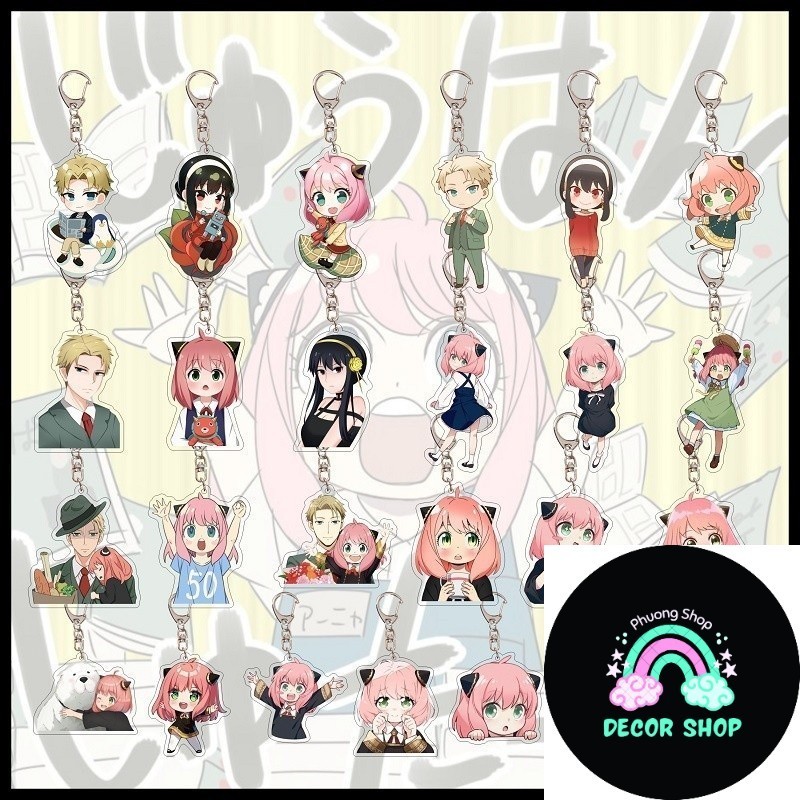 SPYFAMILY SPY House พวงกุญแจ Joel Forger Lloyd Aniya จี้อะคริลิค