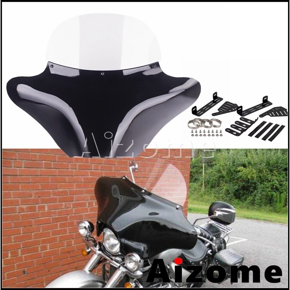 AI Motorcycle Batwing Fairing Cover Headlight Windshield Wind Deflector For Hyosung ST7 Deluxe GV250 GV650 Aquila Cruise