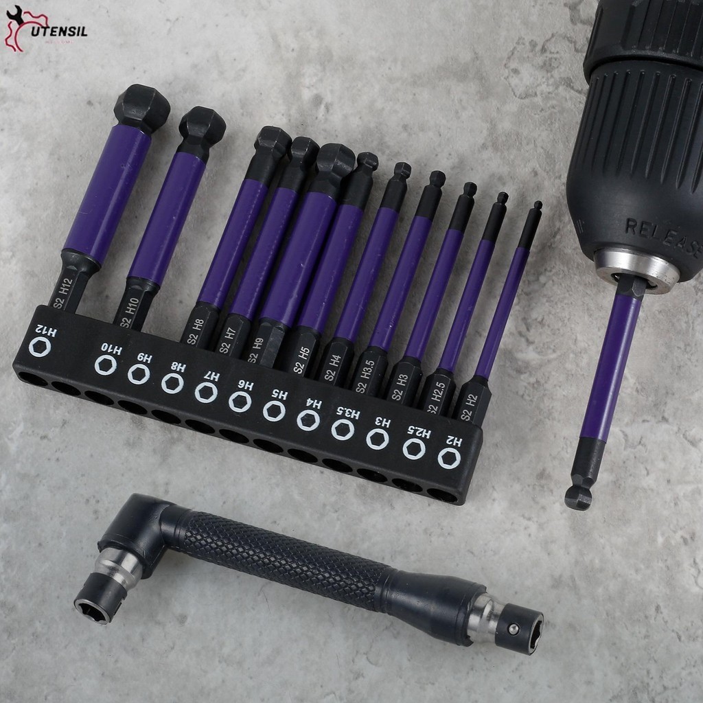 ชุดดอกสว่านหัวหกเหลี่ยม โลหะผสมเหล็ก S2 12 ชิ้น SHOPSBC7674