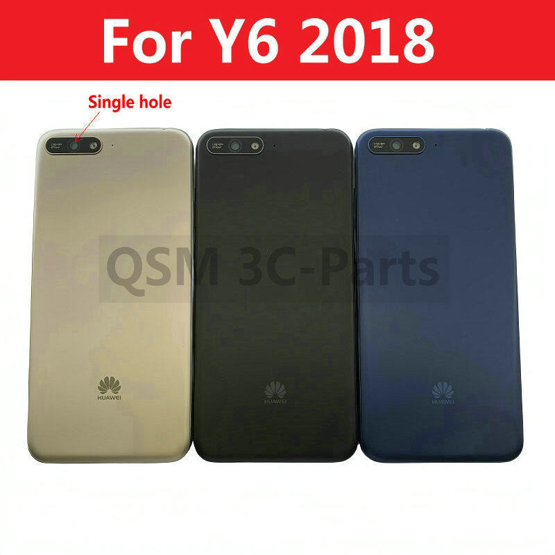 สําหรับ Huawei Y6 2018 / Y6 Prime 2018 ฝาครอบแบตเตอรี่ด้านหลัง แผงประตูด้านหลัง เคส อะไหล่ซ่อม
