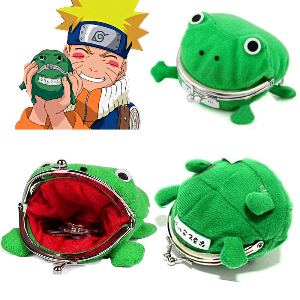 Naruto Wallet และ Shuriken Green Frog Coin Purse กระเป๋าคลิปรูปกบ Naruto Accessories