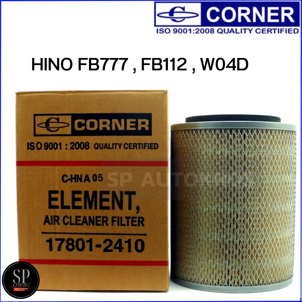 Corner กรองอากาศ HINO FB777 , FB112 , W04D / C-HNA05