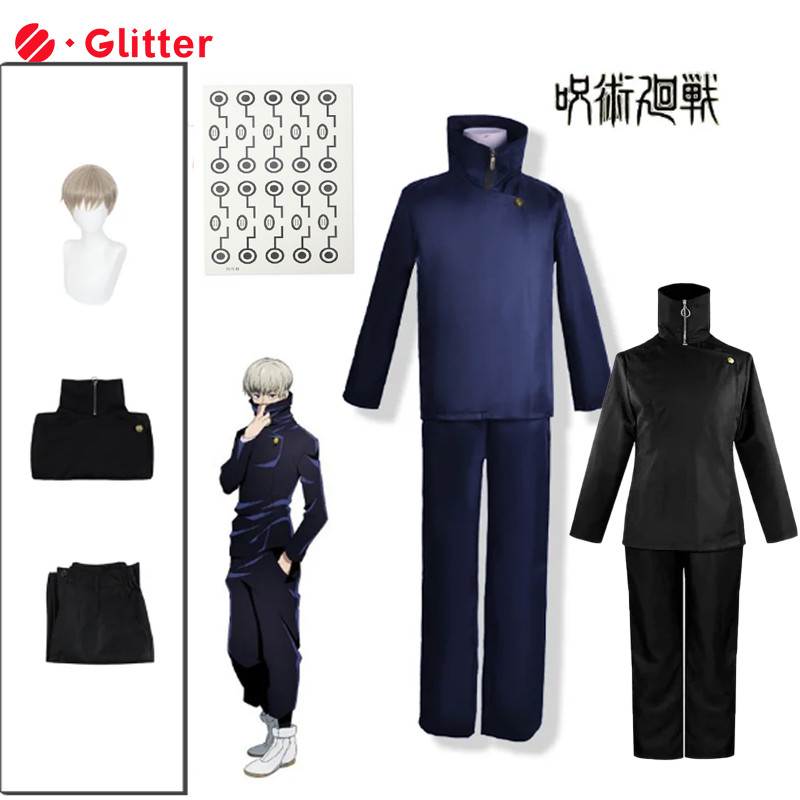 อะนิเมะ Jujutsu Kaisen Mahito คอสเพลย์สําหรับผู้ใหญ่กางเกงสีฟ้าวิกผมชุดเสื้อยืด Carnival Party สําหรับผู้ชายผู้หญิงเครื่องแต่งกายหญิงชุด