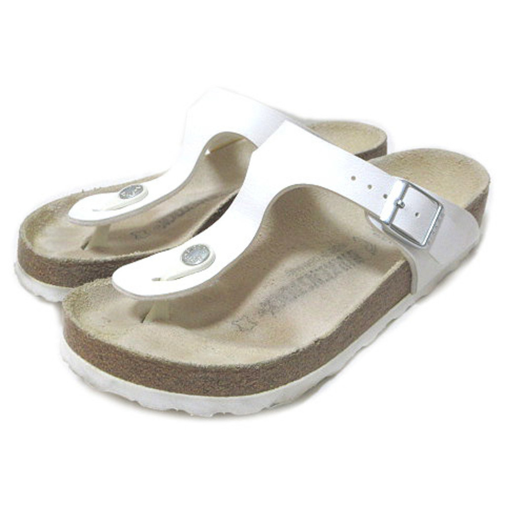 Birkenstock รองเท้าแตะ 22.5 ซม. สีขาว ■U90 ส่งตรงจากญี่ปุ่น มือสอง
