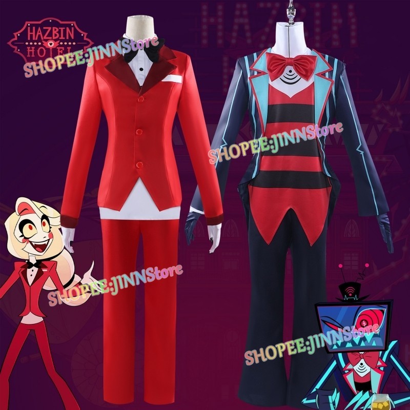 Jinn - ชุดเครื่องแต่งกายคอสเพลย์ การ์ตูน HAZBIN HOTEL CHARLIE MORNINGSTAR VOX