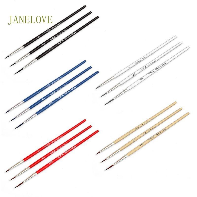 Jlove แปรงปากกาวาดภาพ 0 00 000 3 ชิ้น สําหรับอะคริลิค