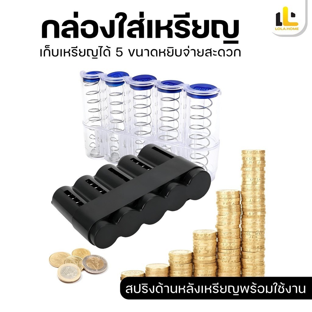 กล่องเก็บเหรียญสปริงแบบพกพา คลิปหนีบเหรียญ ใช้ตกแต่งรถหรือพกติดตัวก็ได้