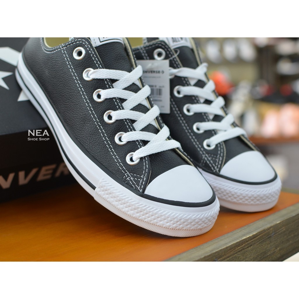 รองเท้าเซฟตี้ [ลิขสิทธิ์แท้] Converse All Star Classic (Leather) ox Black [U] NEA รองเท้า คอนเวิร์ส 