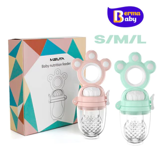 Berma Baby จุกซิลิโคน ดูดผักผลไม้ BPA 3 ไซส์ มีจุกเปลี่ยน สำหรับทารก แก้ปัญหาลูกคันเหงือก ปลอดภัยไร้สาร