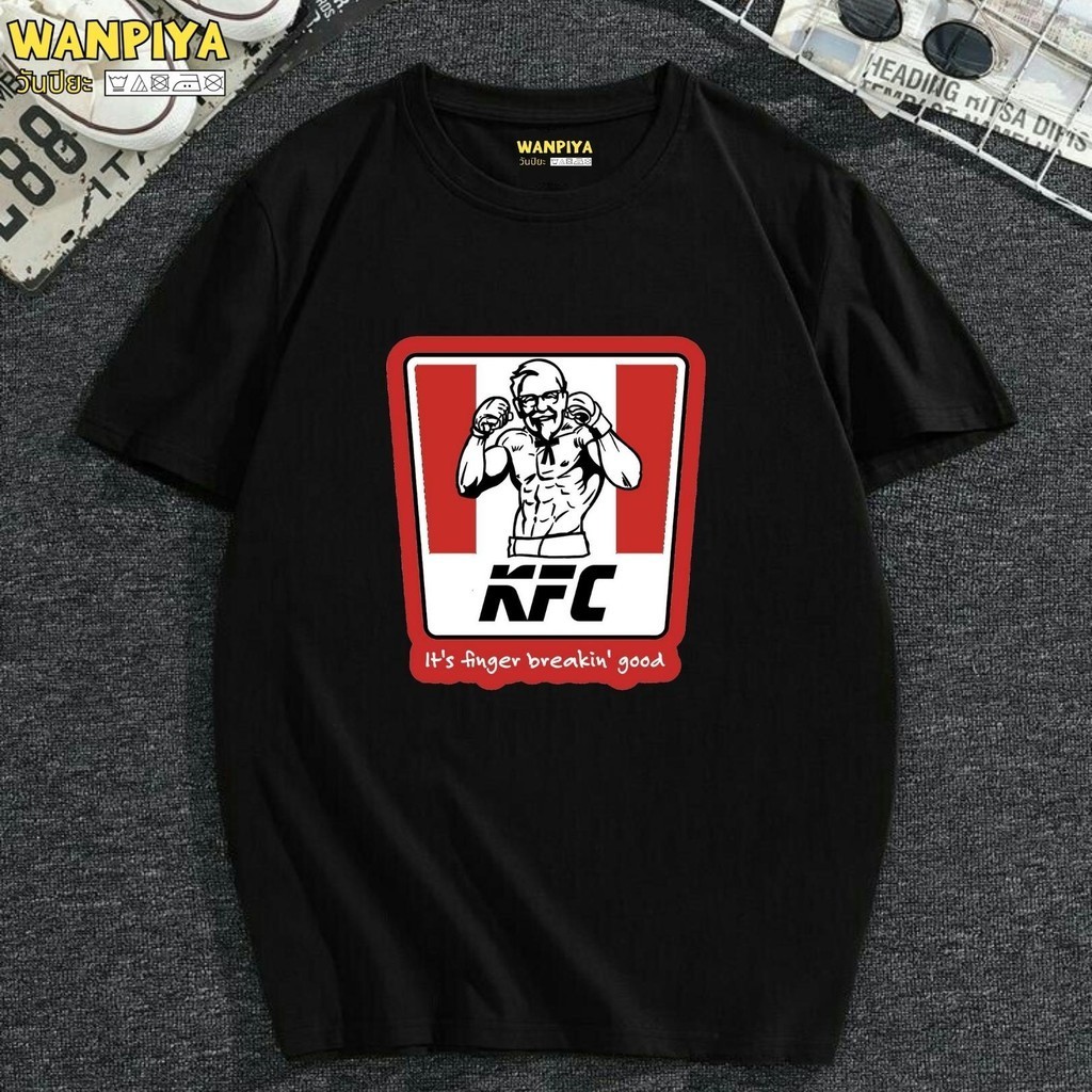 เสื้อลาย KFC ผ้า Cotton เเท้ 100% ผ้านุ่ม ใส่สบาย พร้อมส่งทุกวัน