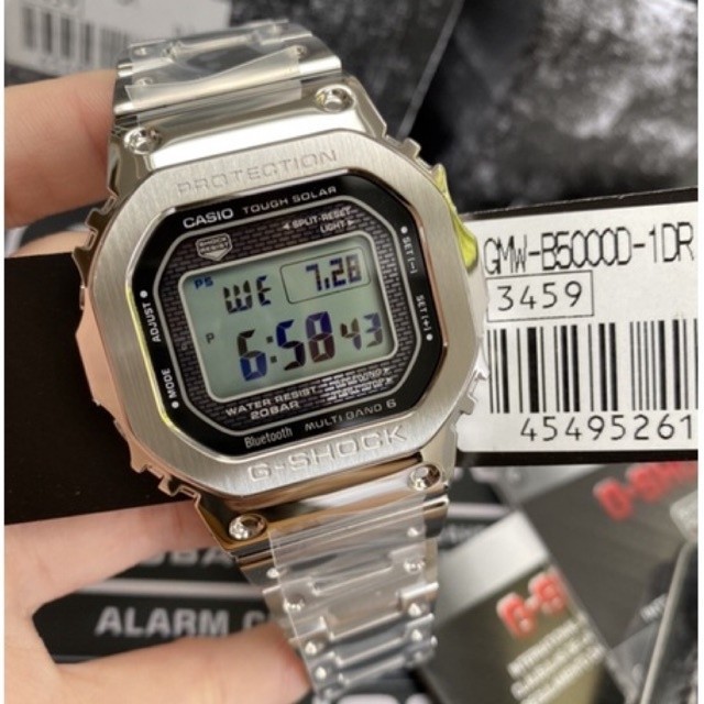 ปรับให้เข้ากับ g-shock GMW-B5000D-1D FULL METAL นาฬิกาสปอร์ต SMARTPHONE LINK GMW-B5000 bสายนาฬิกาแฟช