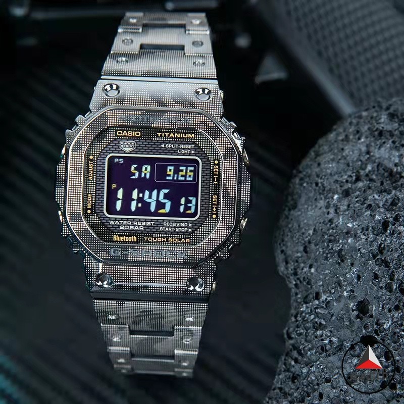 G-shock GMW-B5000TCM-1 Camouflage Army Green Digital sports Stainless Men นาฬิกากันน้ํากีฬานาฬิกาของ