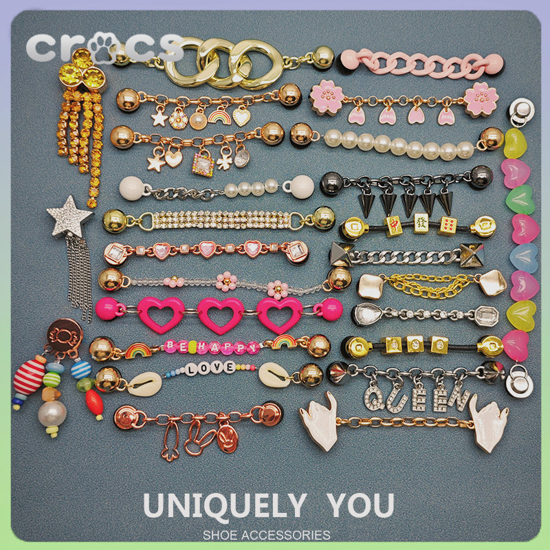 jibbitz crocs Metal diamond chain jibbitz crocs เกาหลี jibbitz set crocs jibbitz jibbitz crocs ของแทั jibitz crocs accessories set jibbits for crocs set