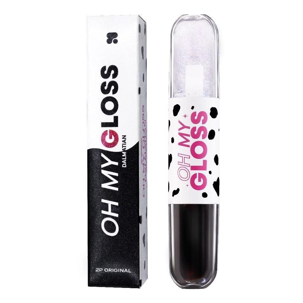 OH MY GLOSS Dalmatian 2in1 Lip gloss & Lip oil ลิปดัลเมเชียน กลอสเนื้อใส (2.4g.)