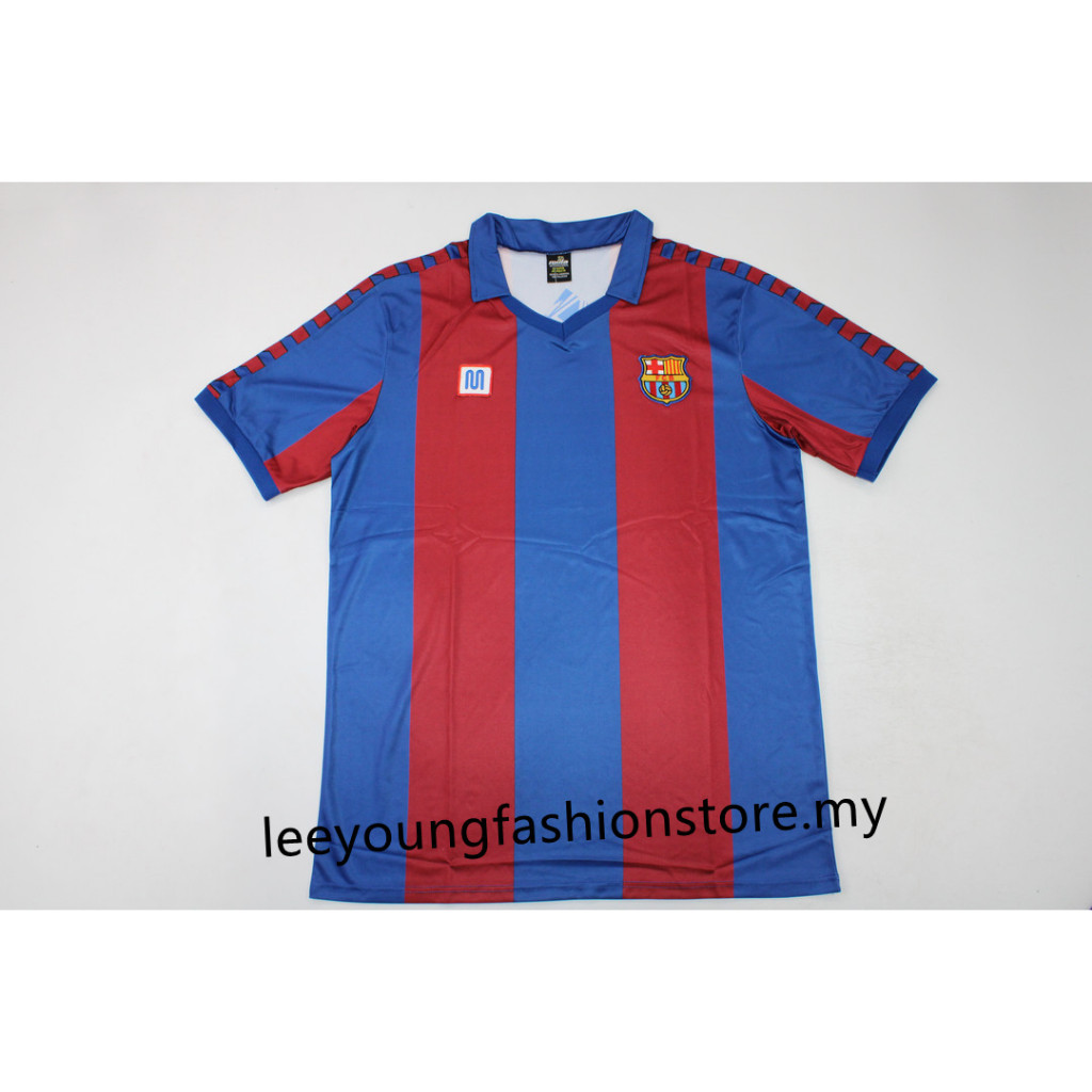 #B เสื้อกีฬาแขนสั้น ลายทีมชาติฟุตบอลย้อนยุค 80-82 ชุดเหย้า #MARADONA