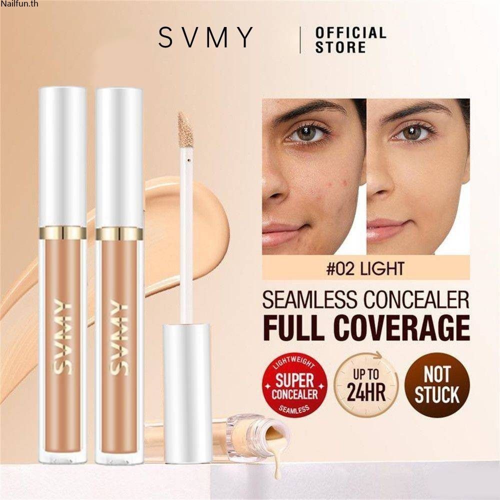 ✅COD Svmy คอนซีลเลอร์รองพื้นแบบน้ำกันน้ำ Full Coverage Long Lasting Face Scars Acne Dark Circles Cover Flawless Finish Face Base Makeup