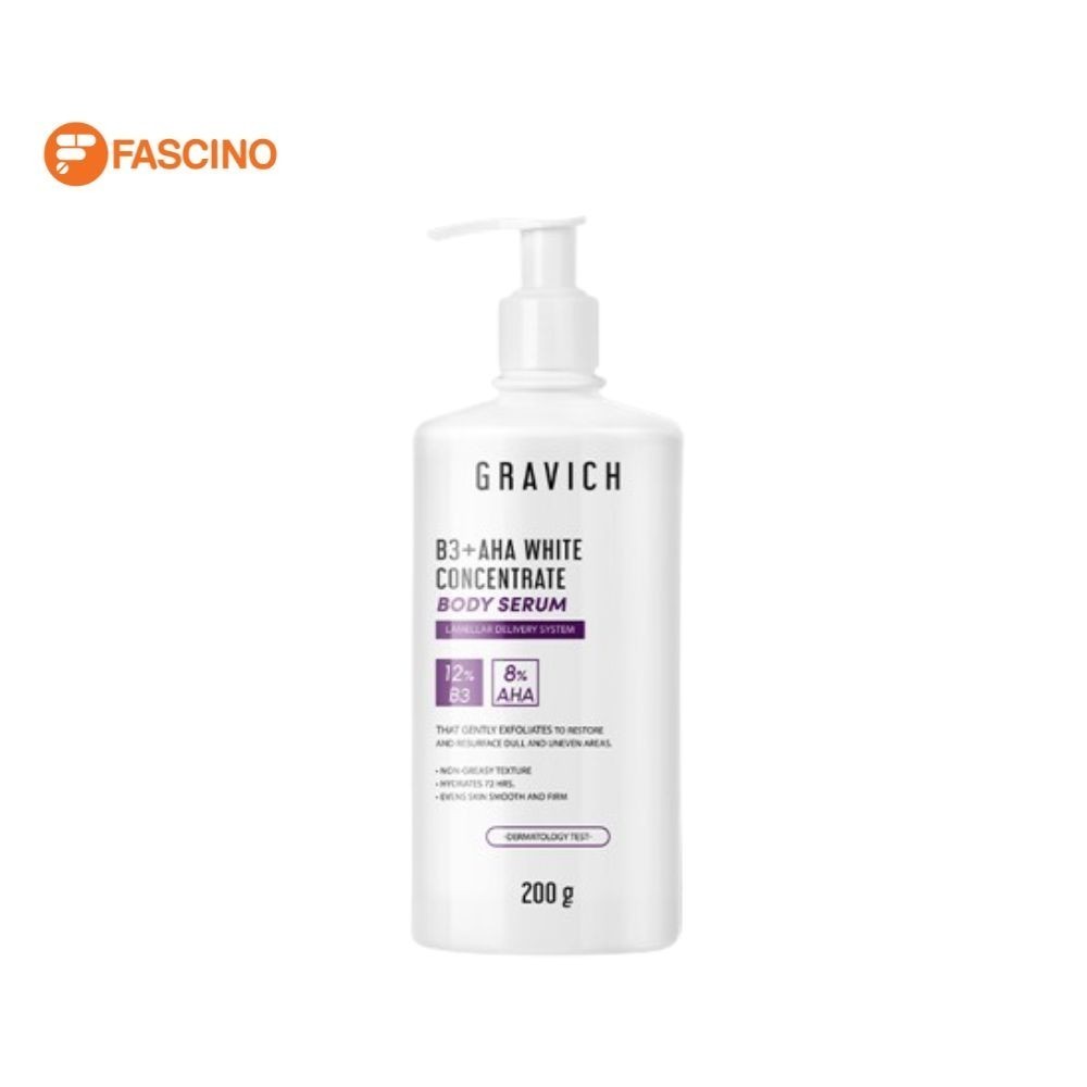 GRAVICH B3+ AHA White Concentrate Body Serum เซรั่มผิวกายแบบเข้มข้น (200g.)