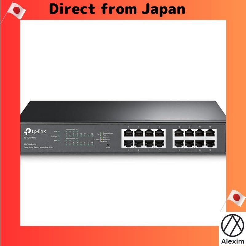 [Direct from Japan]TP-Link Smart Switch Gigabit 16-Port PoE+ with 8-Port Managed Rackmount and 5-Year Warranty TL-SG1016PE.