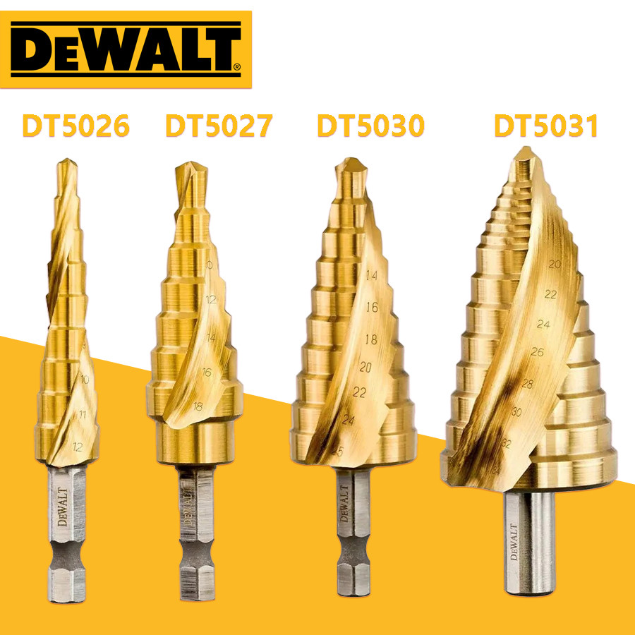 Dewalt DT5026 DT5027 DT5030 DT5031 Impact Step Bit Pagoda ประเภทหกเหลี่ยมจับความเร็วสูงเจาะเครื่องมืออุปกรณ์เสริม