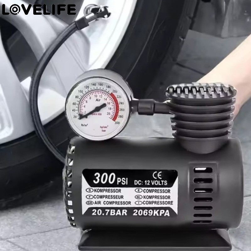 ปั๊มเงินเฟ้อยางไฟฟ้า- กระแสตรง 12โวลต์ อัตโนมัติ ยาง ปั๊ม-เครื่องเติมลมยางรถแบบพกพา-สําหรับรถยนต์,รถจักรยานยนต์,จักรยาน-เครื่องมือยานยนต์-อุปกรณ์ซ่อมรถยนต์-พร้อมเครื