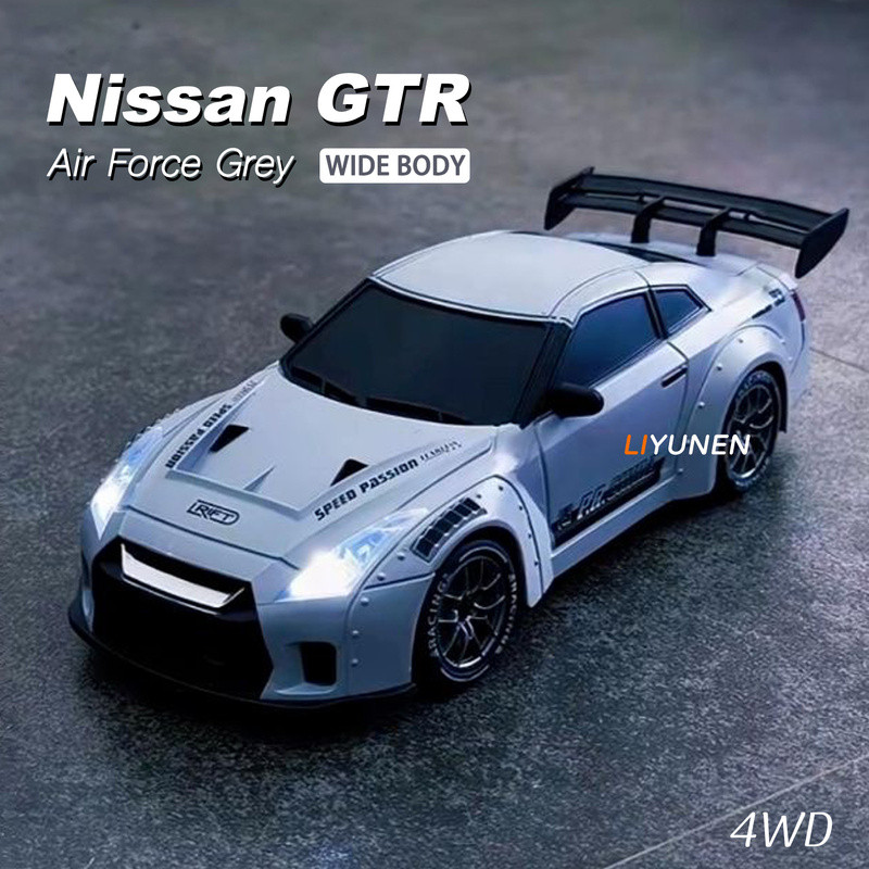Gtr Air Force สีเทา 4WD RC Drift รถ Racing Nissan รถรีโมทคอนโทรล Porsche 911 Dodge Hellcat รุ่นความเร็วสูงรถสปอร์ตของเล่น