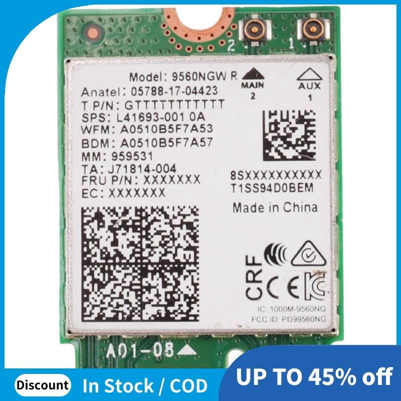 1730mbps สําหรับ Dual Band ไร้สาย AC 9560 ชุดเดสก์ท็อปบลูทูธ 5.0 802.11Ac M.2 CNVI 9560NGW Wifi การ์