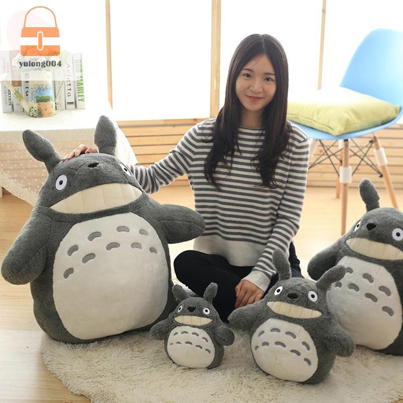 [PE] Totoro ของเล่นตุ๊กตาตุ๊กตาสัตว์นุ่มตุ๊กตาการ์ตูนแมว Lotus Leaf หรือฟัน Totoro ของเล่นเด็กของขวั