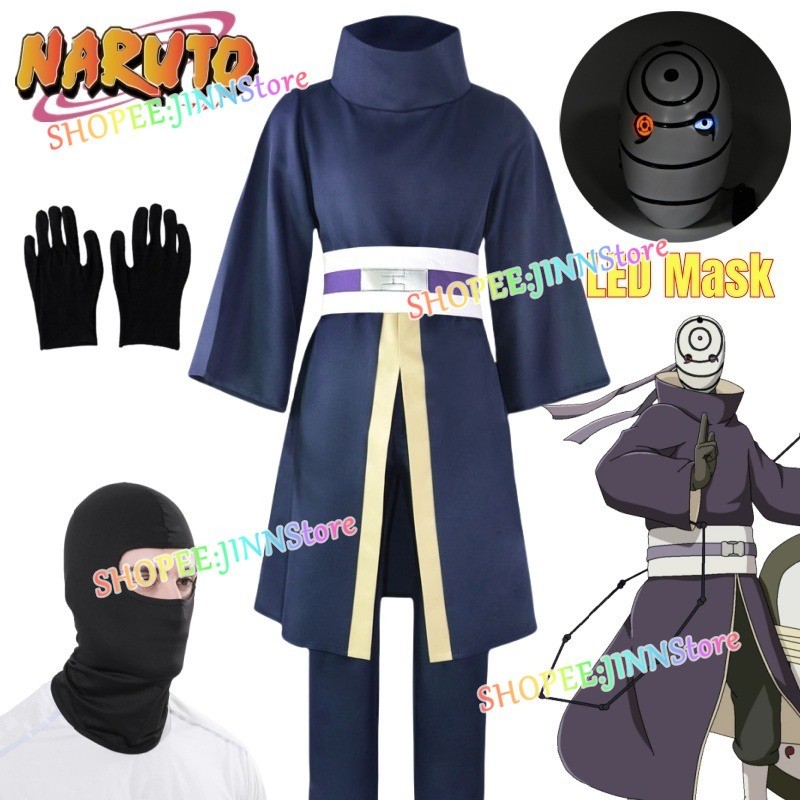 – Jinn – Obito Uchiha คอสเพลย์เครื่องแต่งกายอะนิเมะ NARUTO เครื่องแบบหน้ากากชุด Carnival อะนิเมะปาร์ตี้ Roleplay เครื่องแต่งกาย
