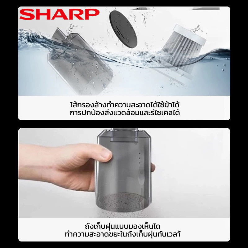 เครื่องดูดฝุ่นไร้สาย 4IN1 พกพา แรงดูด 138000Pa สำหรับรถยนต์และบ้าน thumbnail 8