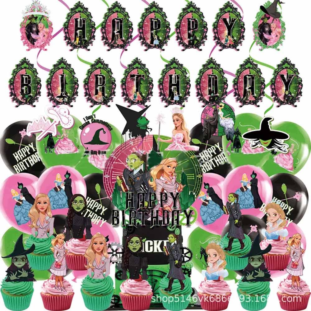 New Wicked Witch Balloon Theme Decor  Set - Spooky Party Supplies for Halloween or Themed Events, Pe