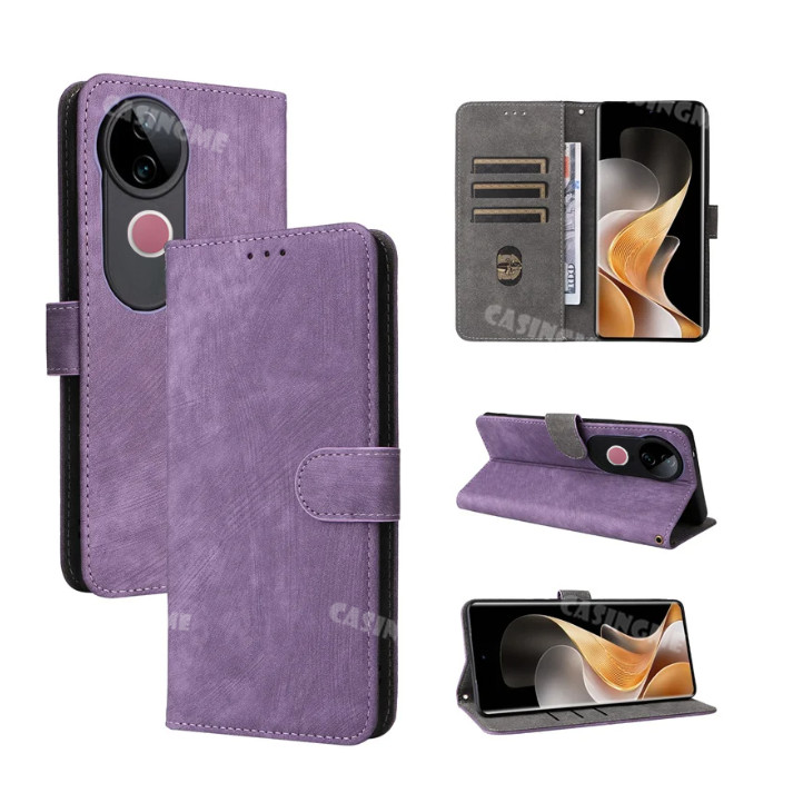 สําหรับvivo V50 V50Pro 5G Flip MatteหนังสําหรับVivoV50 Vivo V50 5G V50Pro V 50 Pro 4G 5G 2025 เคสโทร