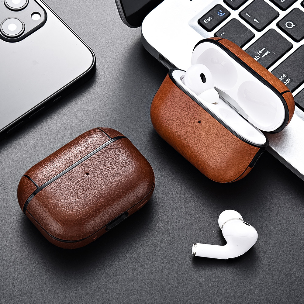 สําหรับ Airpods Pro 2 กรณีหนังธุรกิจหูฟังชุดหูฟัง Shell หูฟังสําหรับ Apple Air Pod 3 Pro 2nd Generat