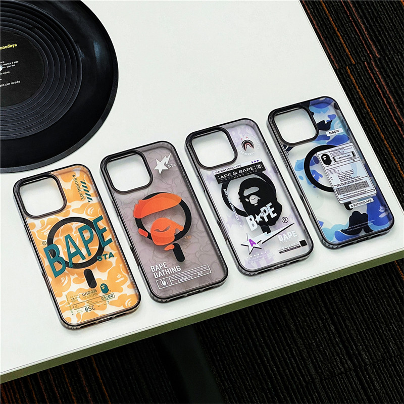 Bape STA APE graffiti Label Lucency 2 In 1 แม่เหล็กเคสโทรศัพท์เหมาะสําหรับ IPhone16 16Pro 16ProMax 16Plus 15 15Pro 15ProMax 14ProMax 14 14Pro 13 13 13PM 12 12Pro 12PM 11 11ProMax ราคา ถูกที่สุด ดีลบีเคเค แกลเลอรีภาพที่ 2