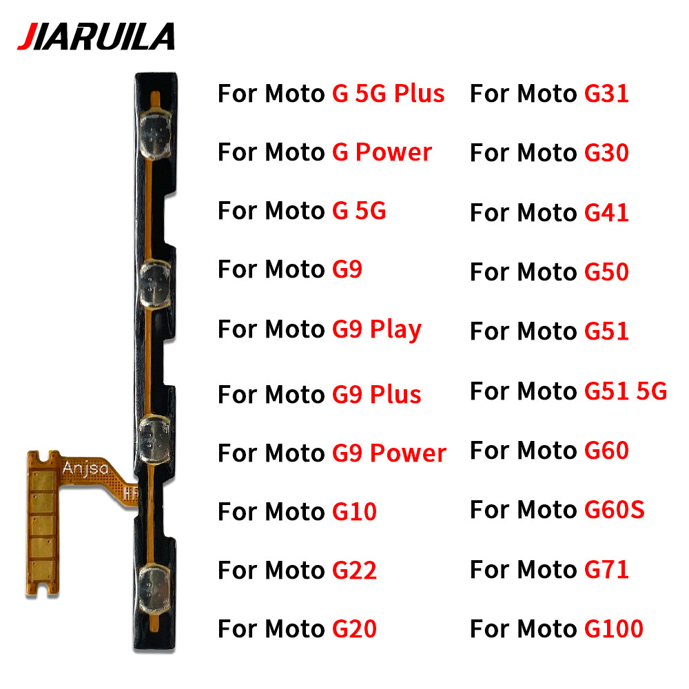 แพรสวิตช์เพิ่มเสียงลดเสียง  สําหรับ Motorola Moto G100 G71 G60S G60 G51 G50 G41 G31 G22 G10 G20 G30 G9 Plus G 5G ปิดเปิด+เพิ่มเสียงลดเสียง